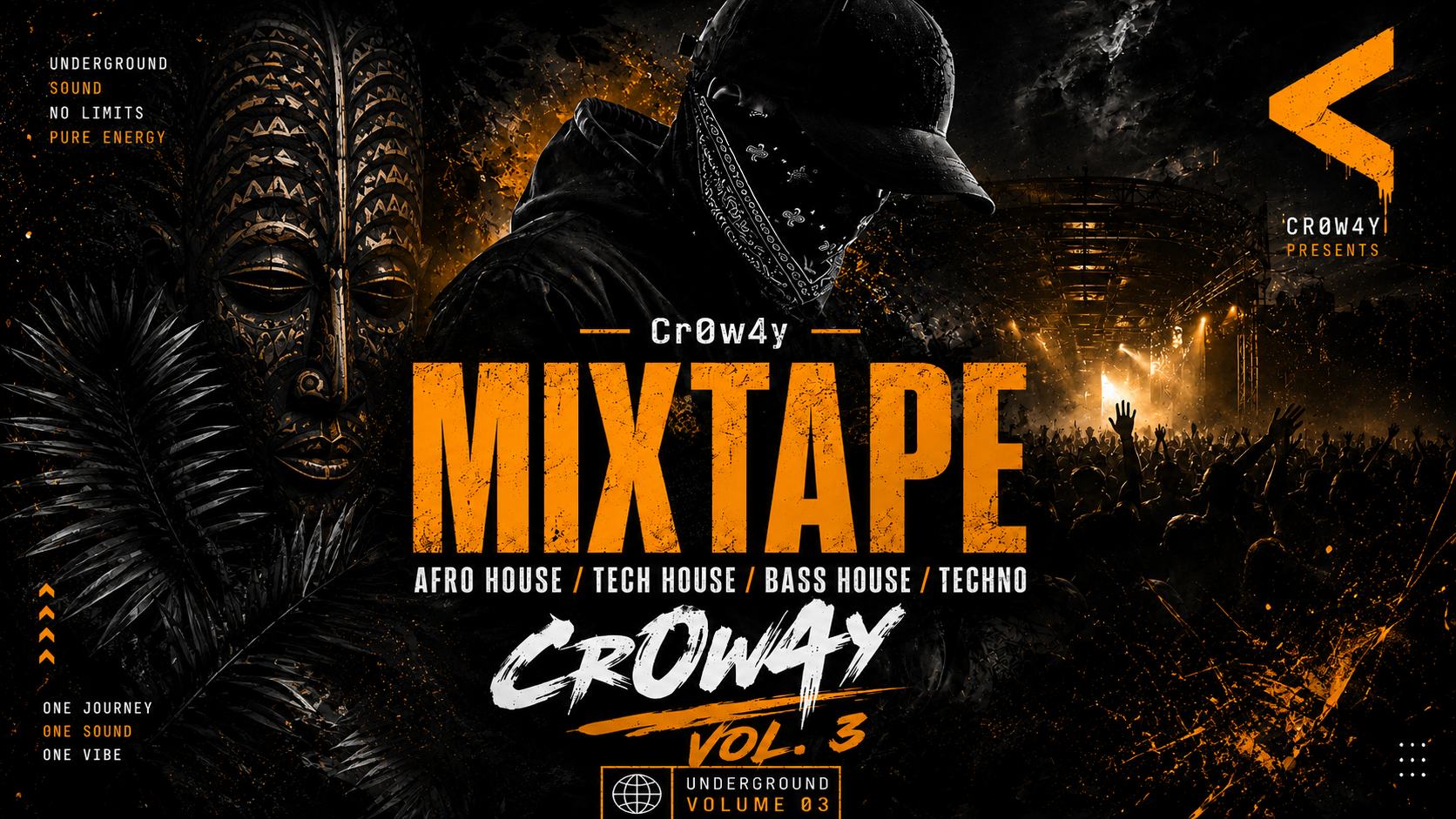 Cr0w4y - Underground Mix Vol. 3 | Afro • Tech • Bass • Techno